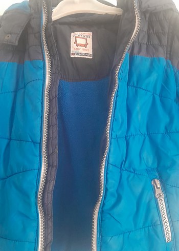 Mavi Erkek Çocuk Fermuarlı Mont - Görsel 2