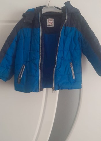 Mavi Erkek Çocuk Fermuarlı Mont - Görsel 3