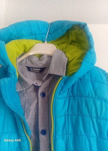 Mavi Erkek Çocuk Fermuarlı Yelek,gömlek ve eşofman - Görsel 2