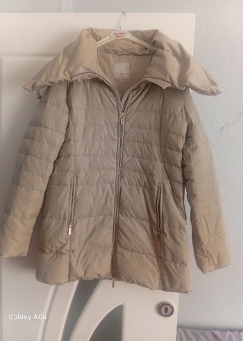 Bej Kadın Suni Kürklü Kışlık Mont - Görsel 3