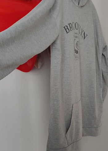 Diğer Brooklyn Baskılı Gri Kadın Sweatshirt