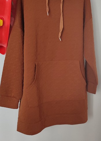Kapüşonlu Kahverengi Kadın Sweatshirt