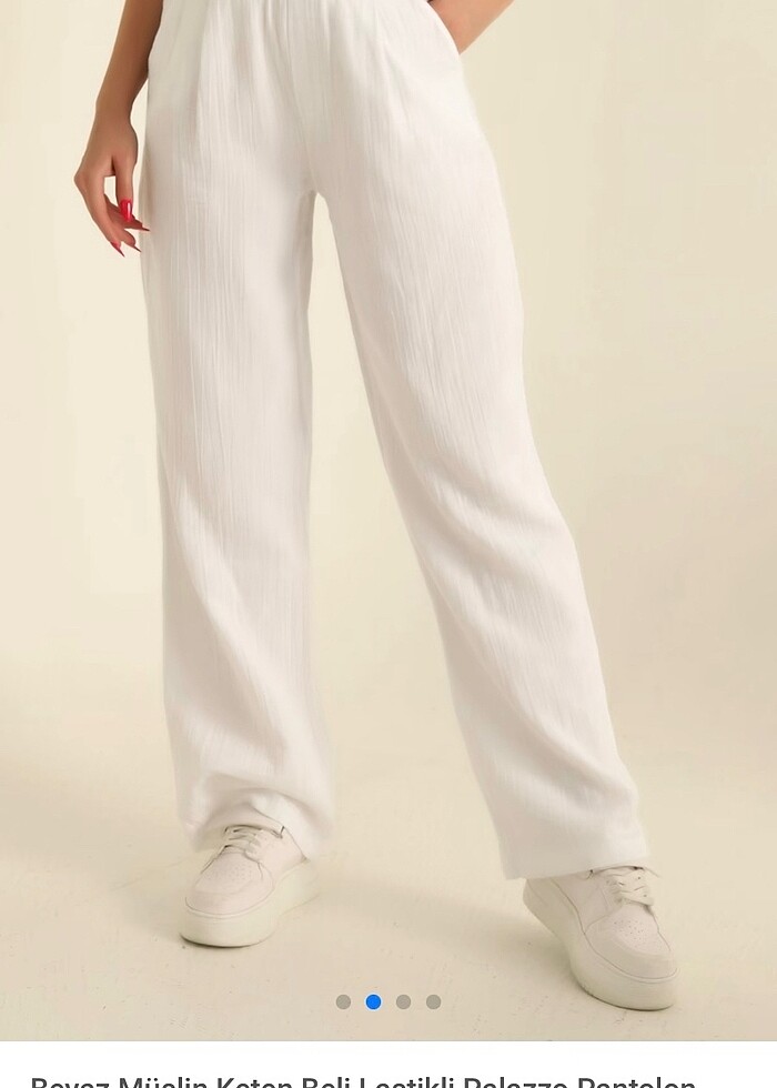 Keten pantolon - Görsel 2
