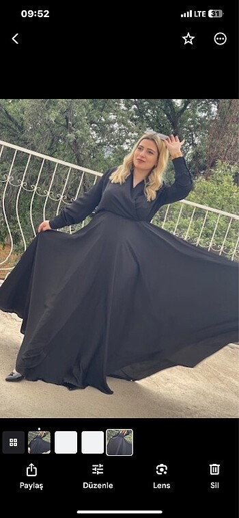 Saten uzun uçuş uçuş elbise