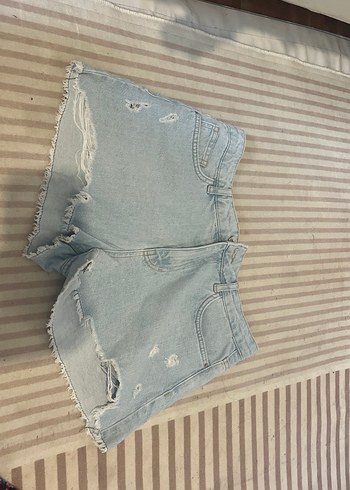 Defacto Acik Mavi Yuksek Bel Denim Sort