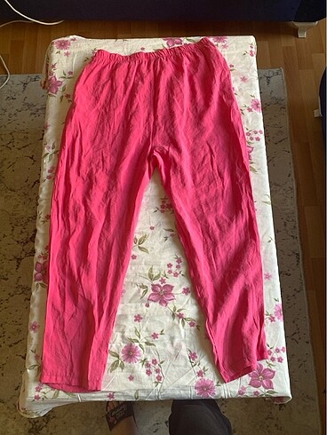Diğer Keten pembe pantolon