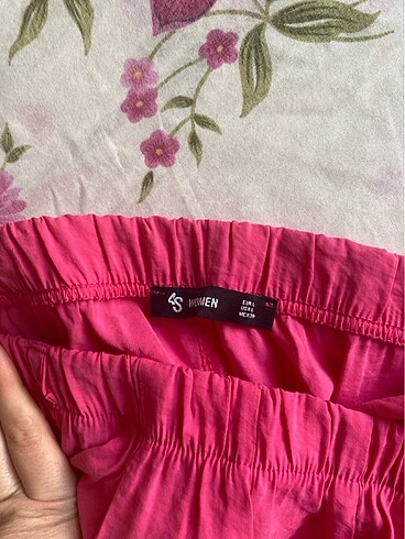 l Beden pembe Renk Keten pembe pantolon