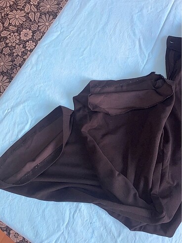 xl Beden Siyah bol paça kumaş pantolon