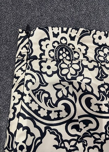 Desenli Piliseli Midi  Etek - Görsel 5