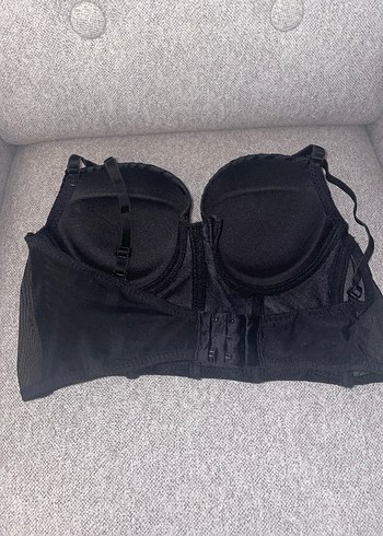 Siyah Zebra Desenli Kadın Büstiyer - Görsel 4