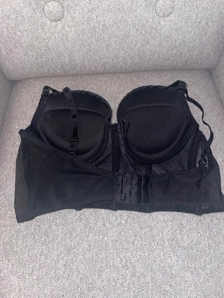 Siyah Zebra Desenli Kadın Büstiyer - Görsel 4