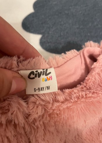 Civil Kız Çocuk Pudra Peluş Yelek