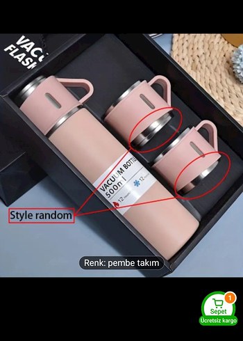 6 Renkli Kupa ve Termos Seti - Görsel 4