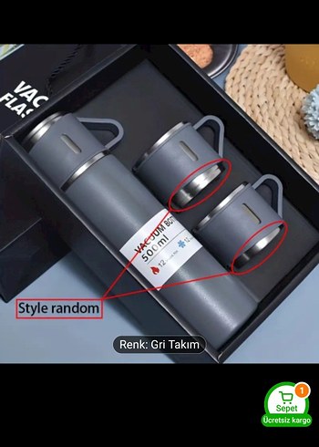 6 Renkli Kupa ve Termos Seti - Görsel 6