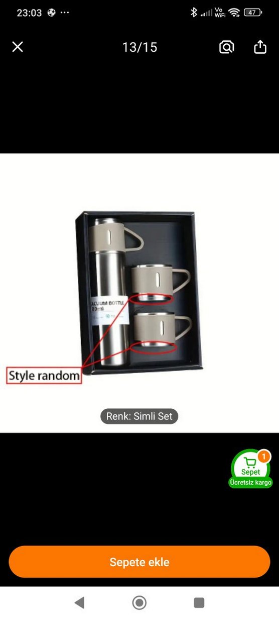 6 Renkli Kupa ve Termos Seti - Görsel 3