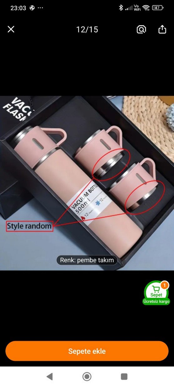 6 Renkli Kupa ve Termos Seti - Görsel 4