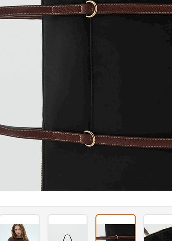  Beden ÇıFT saplı shopper çanta mango
