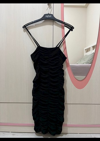 Siyah Mini  Elbise - Görsel 2