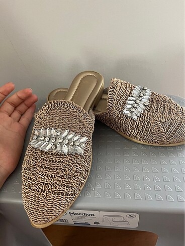 39 Beden camel Renk Kadın terlik