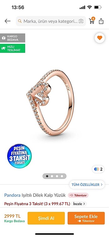 Orijinal Pandora yüzük
