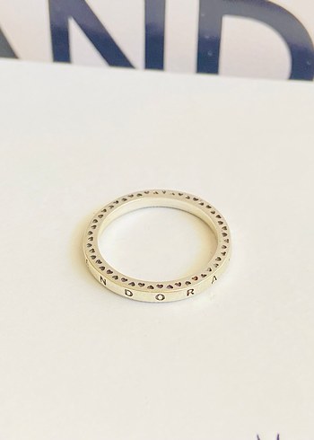 İmzalı pandora kalpleri yüzük 56 18 no - Görsel 2