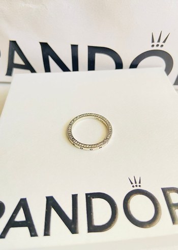 İmzalı pandora kalpleri yüzük 56 18 no - Görsel 3