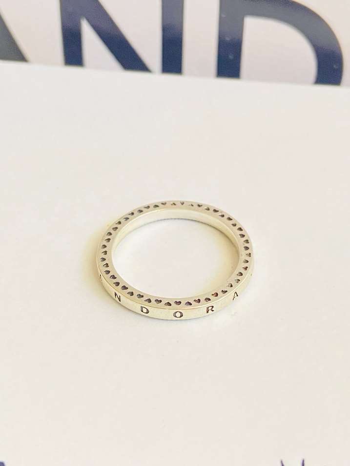 İmzalı pandora kalpleri yüzük 56 18 no - Görsel 2