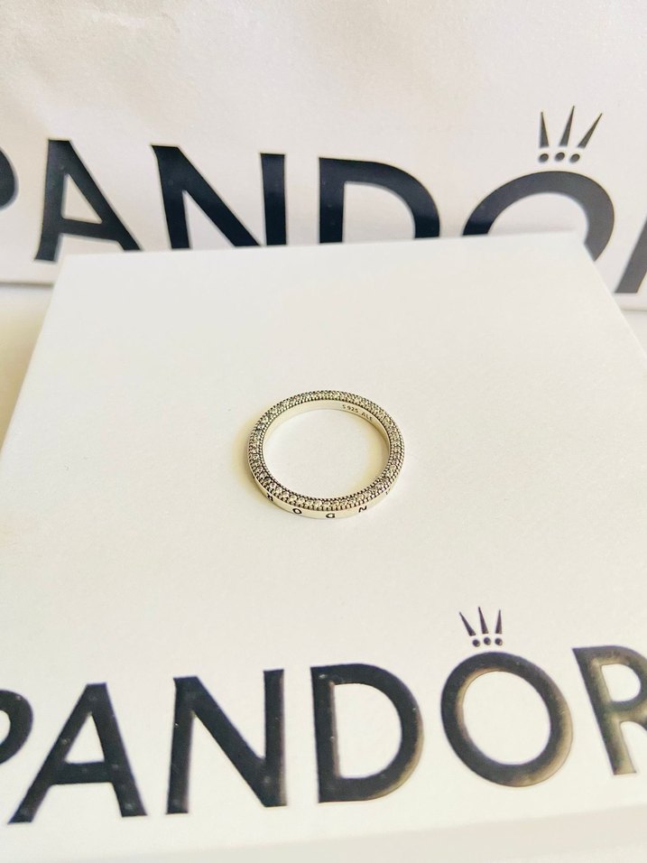 İmzalı pandora kalpleri yüzük 56 18 no - Görsel 3