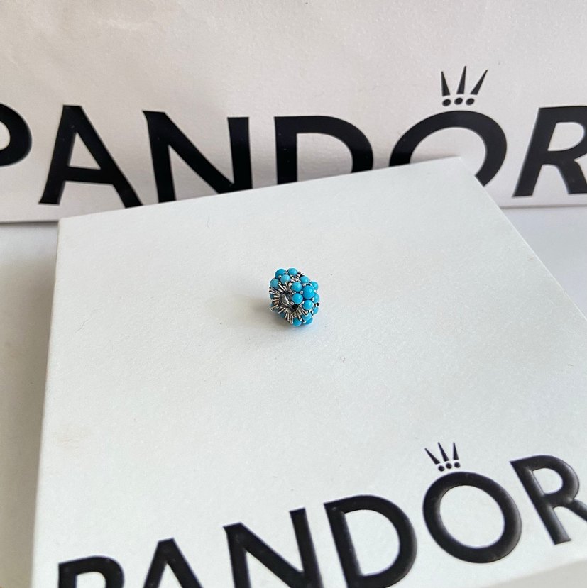 Boncuklu Turkuaz Kadın Charm - Görsel 3