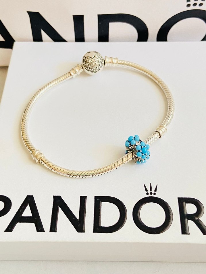 Boncuklu Turkuaz Kadın Charm - Görsel 2