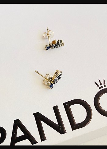 Klasik Şıklık Mavi Boncuklu Mini Küpe - Görsel 2