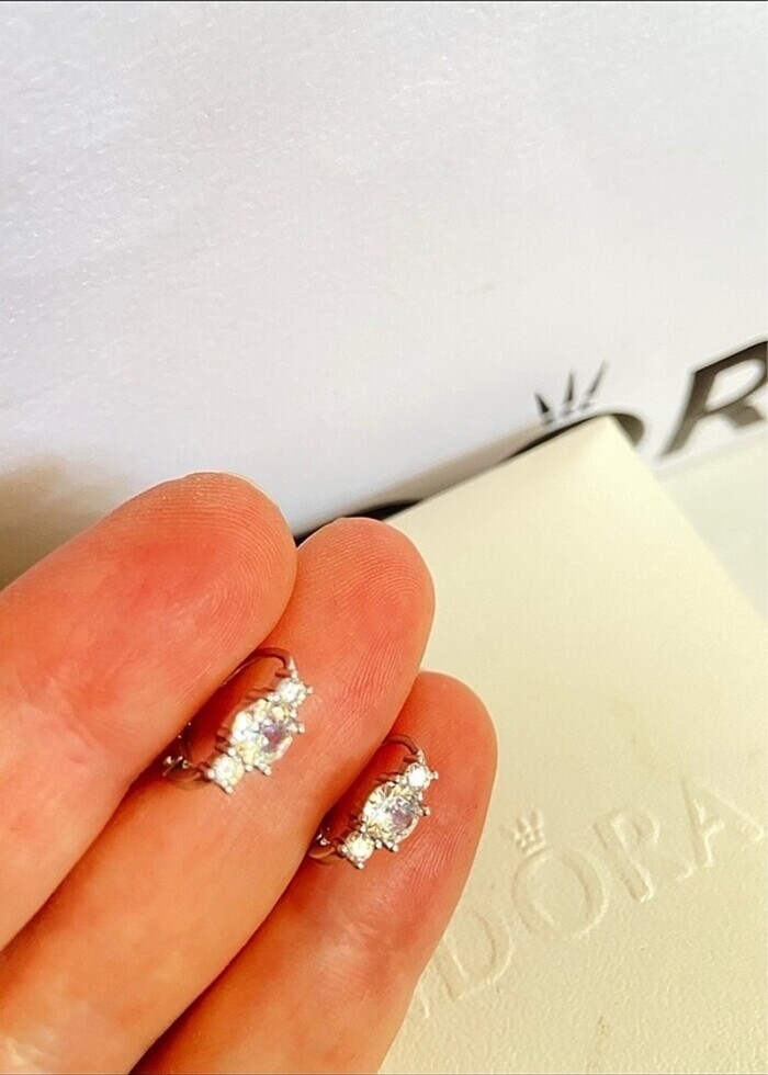 Taşlı küpe - Görsel 3