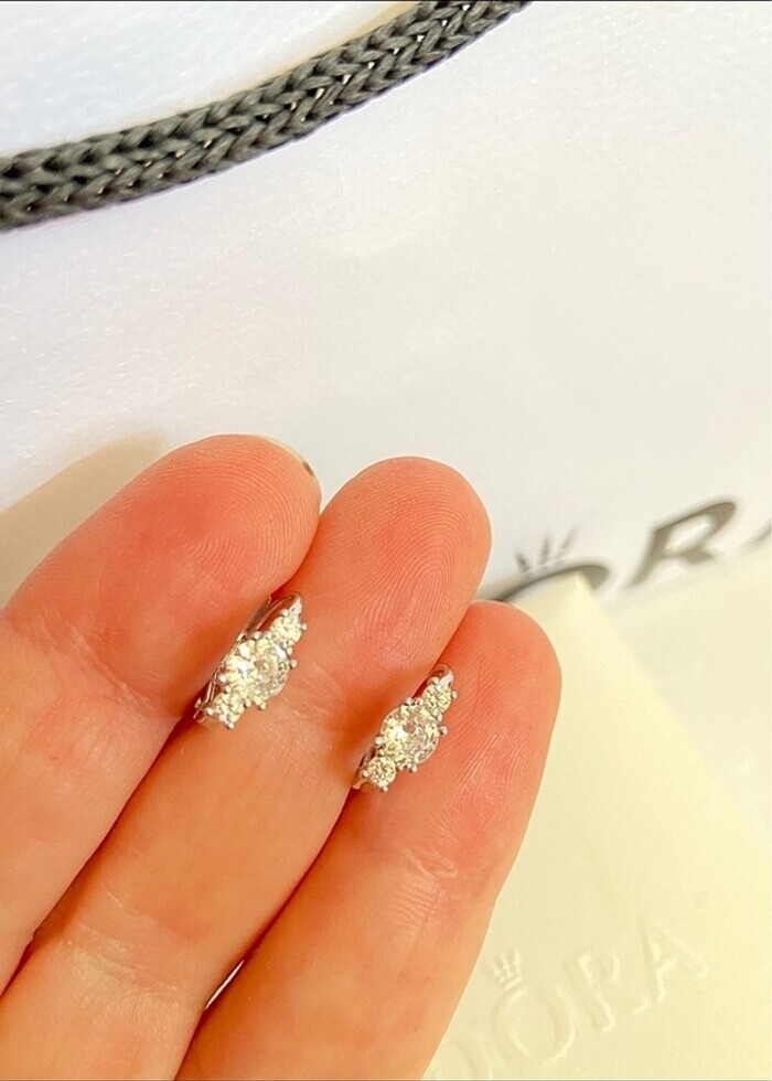 Taşlı küpe - Görsel 2