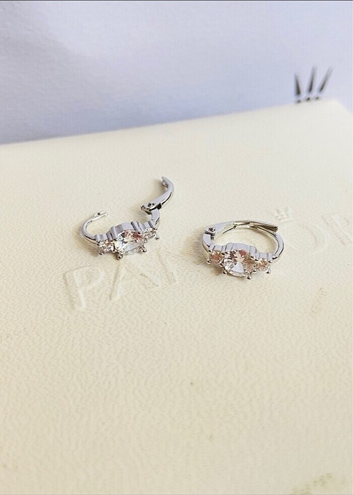 Taşlı küpe - Görsel 4