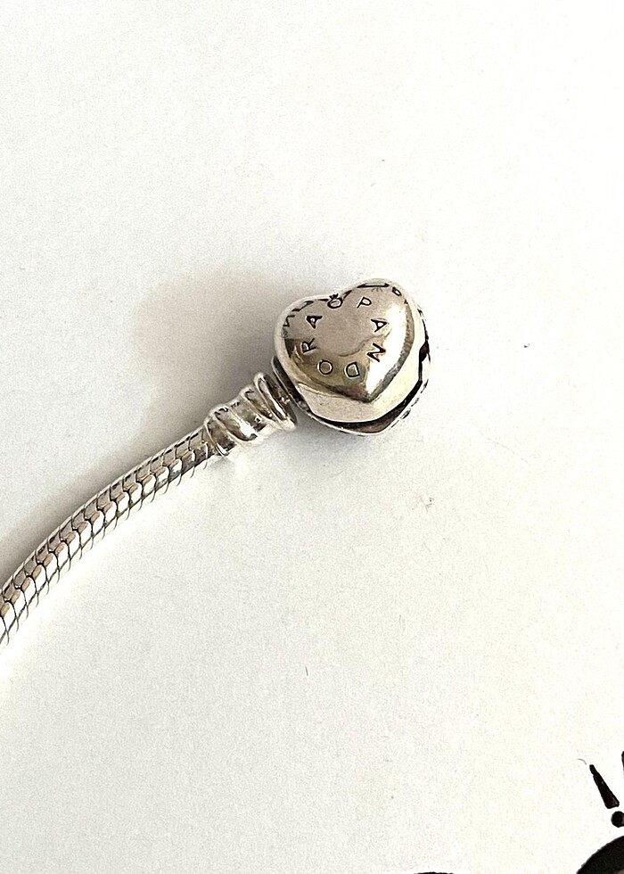 Moments gümüş pave kalp bileklik - Görsel 3