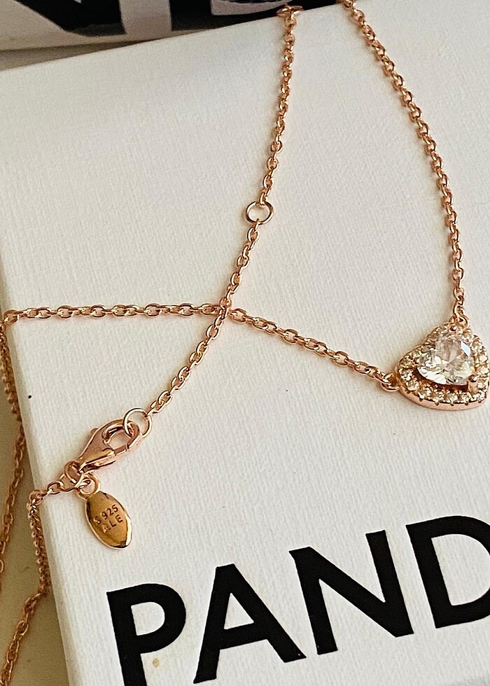 Işıltılı kalp kolye - Görsel 2