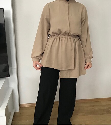 Suud Collection Asimetrik kesim gömlek tunik