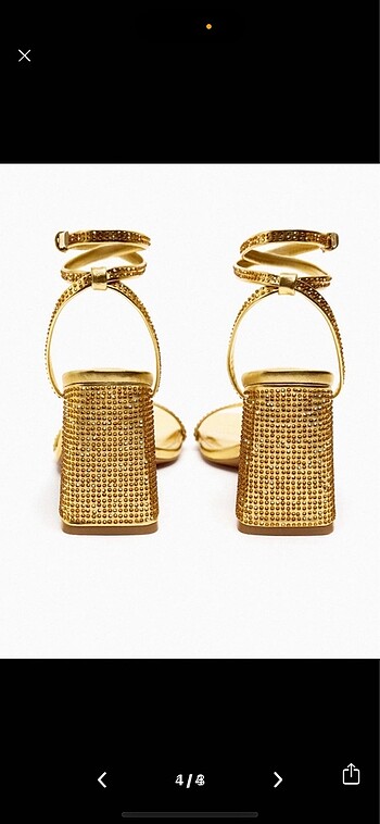 38 Beden Gold taşlı ayakkabı