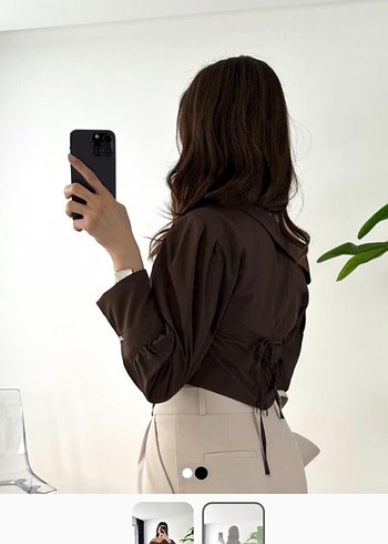 Zara Deri Kahverengi Kayışlı Straplez Bluz