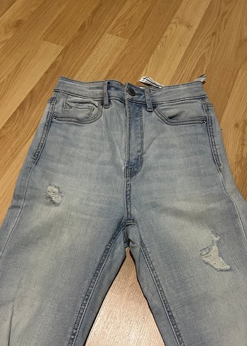 Stradivarius Dar Kesim Midi Boy Kadın Kot Pantolon