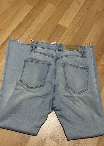 34 Beden mavi Renk Dar Kesim Midi Boy Kadın Kot Pantolon