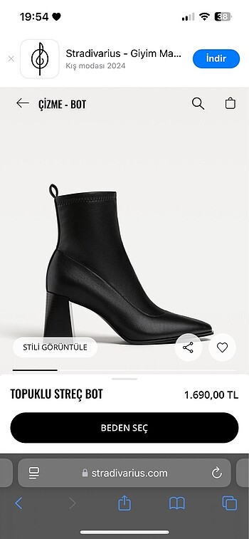 Stradivarius Stradivarius Topuklu Bot