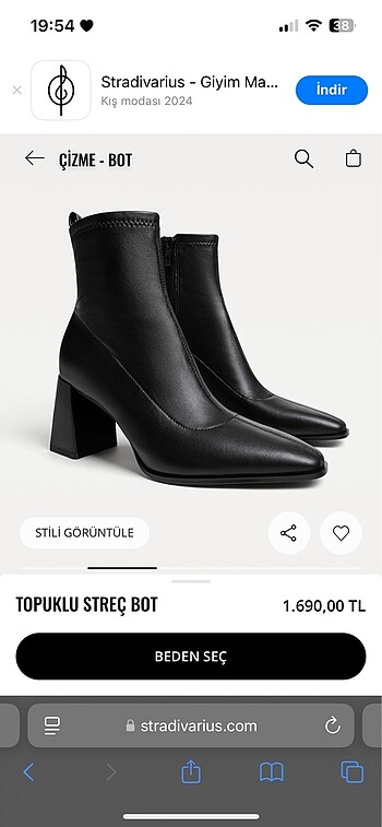 Stradivarius Topuklu Bot