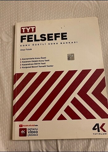 Tyt Felsefe Konu Özetli Soru Bankası & El Yazı Felsefe Notları