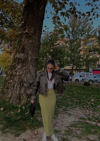 Trendyol & Milla Kadın Haki Midi Kalem Etek