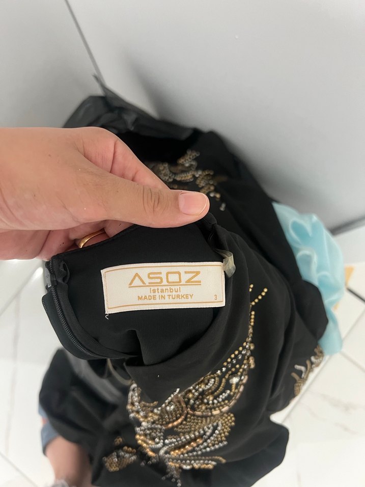 Siyah Abiye Elbise - Görsel 4