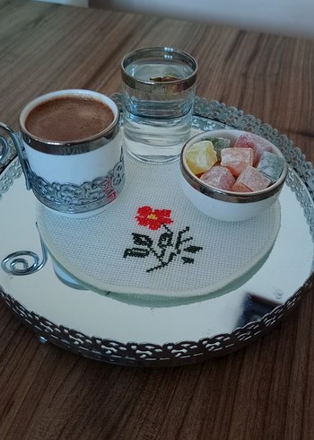 Nakışlı Çiçek Desenli Yuvarlak Peçetelik - Görsel 9