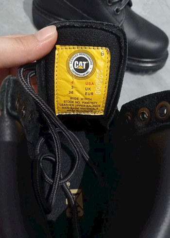 Orijinal Siyah Bağcıklı CAT Kadın Bot - Görsel 4