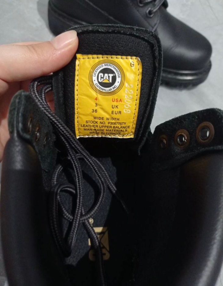 Orijinal Siyah Bağcıklı CAT Kadın Bot - Görsel 4