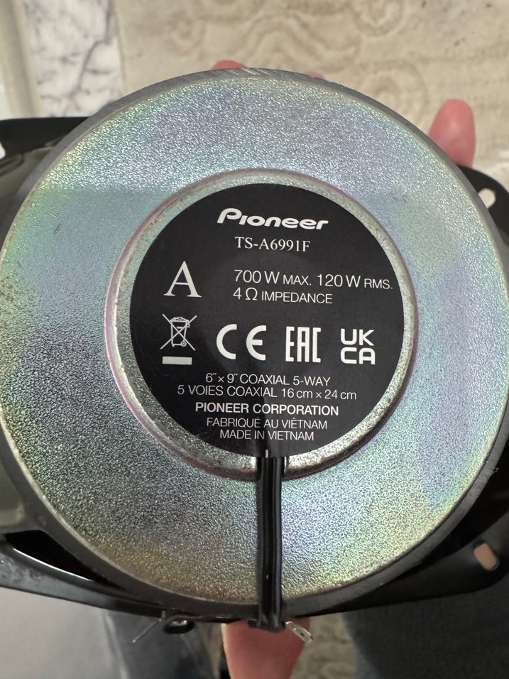 Pioneer Siyah Oval Müzik Sistemi Hoparlörleri - Görsel 2